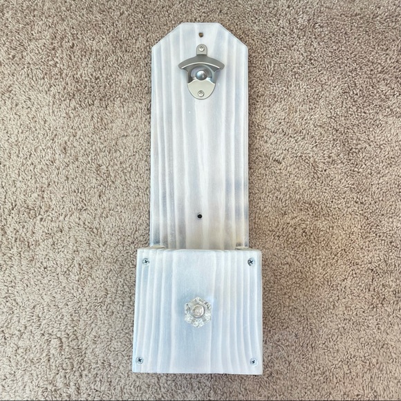 Shabby Chic Handmade Rustic Wooden Mounted Wall Bottle Opener Wall Decor - Picture 5 of 15